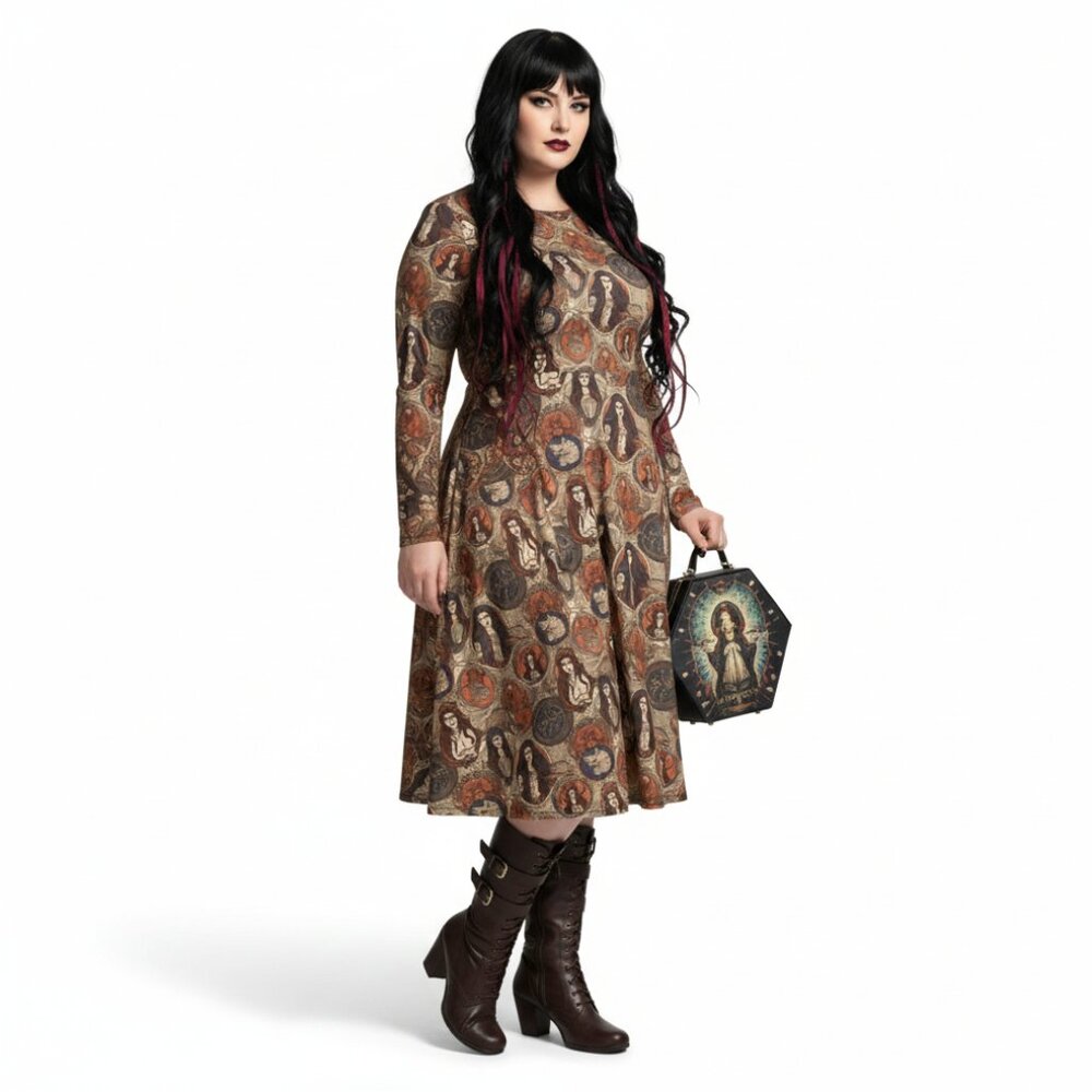 Tarot Goddess Whimsigoth Midi Dress